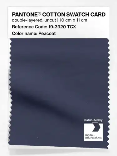 PANTONE® COTTON SWATCH CARD 19-3920 TCX Peacoat