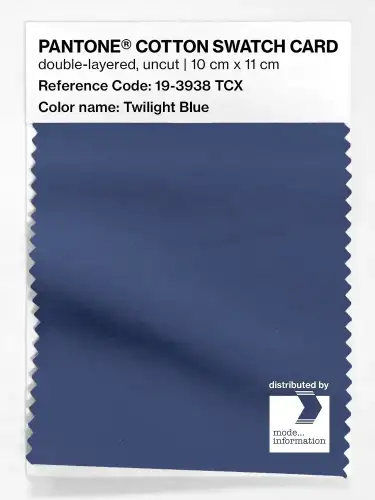 PANTONE® COTTON SWATCH CARD 19-3938 TCX Twilight Blue