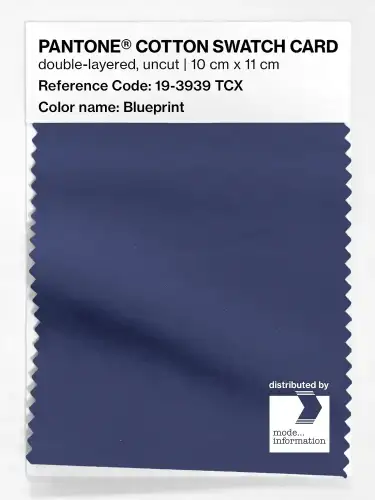 PANTONE® COTTON SWATCH CARD 19-3939 TCX Blueprint