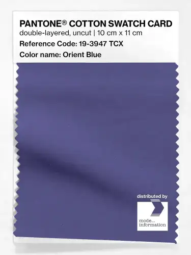 PANTONE® COTTON SWATCH CARD 19-3947 TCX Orient Blue