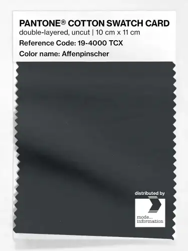 PANTONE® COTTON SWATCH CARD 19-4000 TCX Affenpinscher