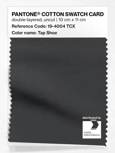 PANTONE® COTTON SWATCH CARD 19-4004 TCX Tap Shoe