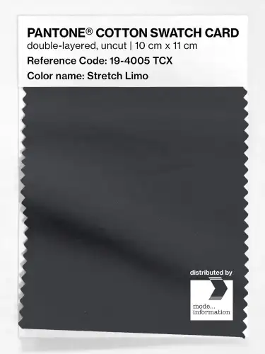 PANTONE® COTTON SWATCH CARD 19-4005 TCX Stretch Limo