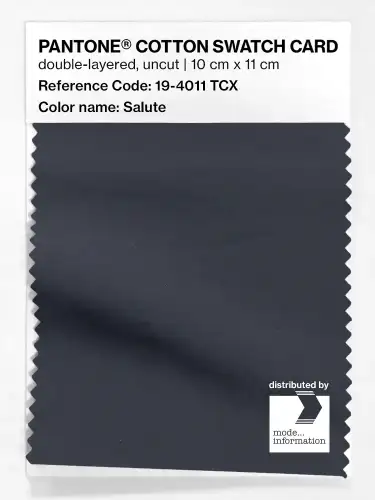 PANTONE® COTTON SWATCH CARD 19-4011 TCX Salute