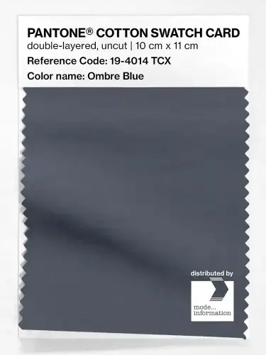 PANTONE® COTTON SWATCH CARD 19-4014 TCX Ombre Blue