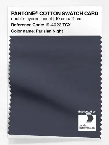 PANTONE® COTTON SWATCH CARD 19-4022 TCX Parisian Night