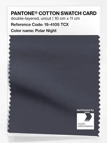 PANTONE® COTTON SWATCH CARD 19-4105 TCX Polar Night