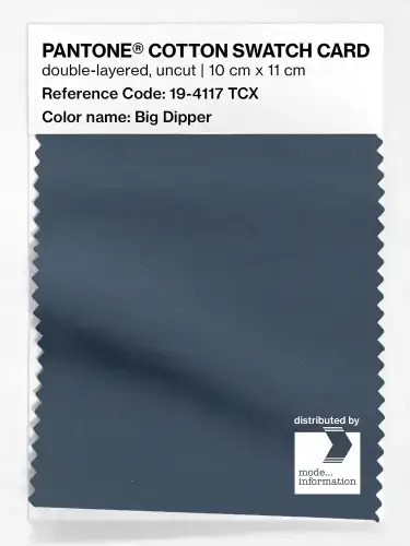 PANTONE® COTTON SWATCH CARD 19-4117 TCX Big Dipper