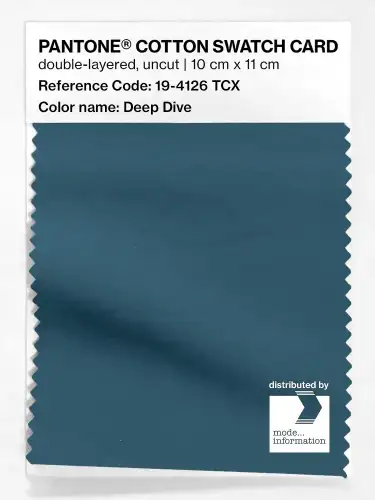 PANTONE® COTTON SWATCH CARD 19-4126 TCX Deep Dive