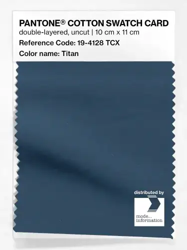 PANTONE® COTTON SWATCH CARD 19-4128 TCX Titan
