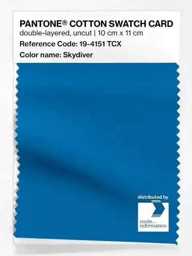 PANTONE® COTTON SWATCH CARD 19-4151 TCX Skydiver