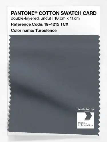 PANTONE® COTTON SWATCH CARD 19-4215 TCX Turbulence