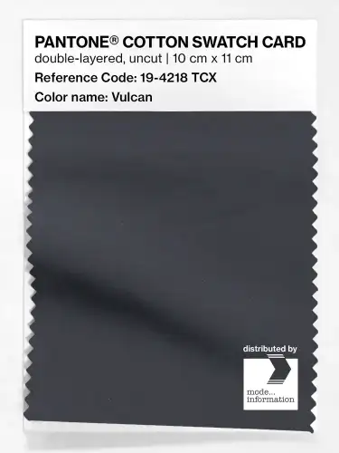 PANTONE® COTTON SWATCH CARD 19-4218 TCX Vulcan