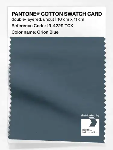 PANTONE® COTTON SWATCH CARD 19-4229 TCX Orion Blue