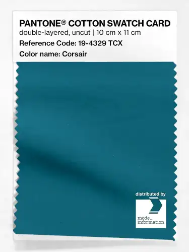 PANTONE® COTTON SWATCH CARD 19-4329 TCX Corsair