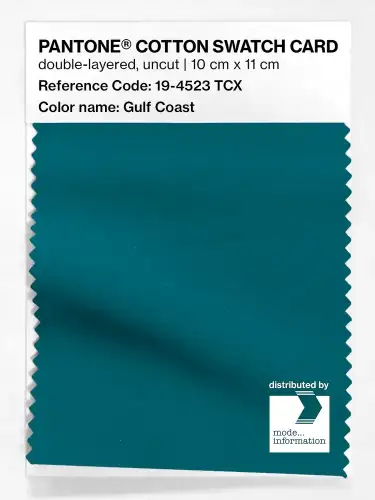 PANTONE® COTTON SWATCH CARD 19-4523 TCX Gulf Coast