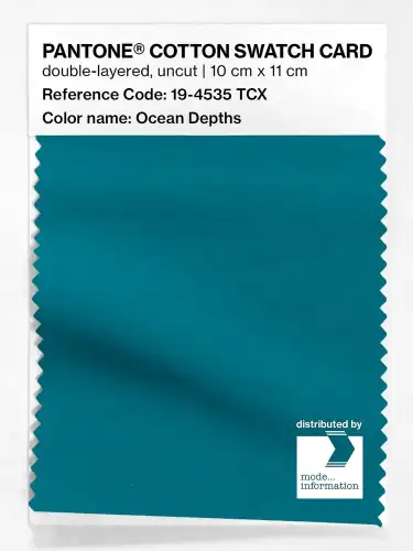 PANTONE® COTTON SWATCH CARD 19-4535 TCX Ocean Depths