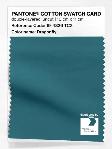 PANTONE® COTTON SWATCH CARD 19-4826 TCX Dragonfly