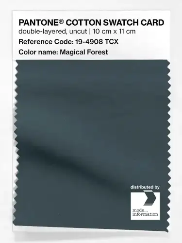 PANTONE® COTTON SWATCH CARD 19-4908 TCX Magical Forest