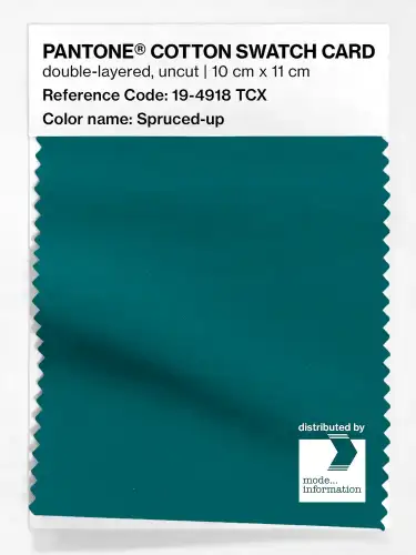 PANTONE® COTTON SWATCH CARD 19-4918 TCX Spruced-up