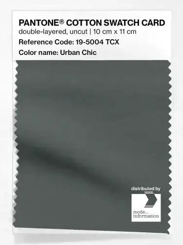 PANTONE® COTTON SWATCH CARD 19-5004 TCX Urban Chic