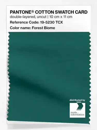 PANTONE® COTTON SWATCH CARD 19-5230 TCX Forest Biome