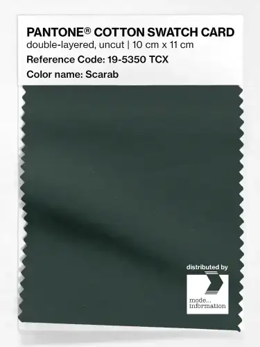 PANTONE® COTTON SWATCH CARD 19-5350 TCX Scarab