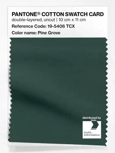 PANTONE® COTTON SWATCH CARD 19-5406 TCX Pine Grove