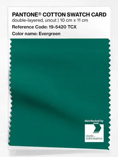 PANTONE® COTTON SWATCH CARD 19-5420 TCX Evergreen