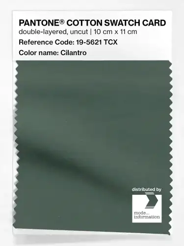 PANTONE® COTTON SWATCH CARD 19-5621 TCX Cilantro
