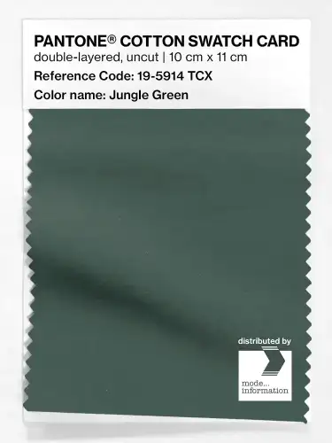 PANTONE® COTTON SWATCH CARD 19-5914 TCX Jungle Green