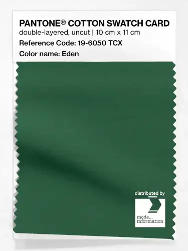 PANTONE® COTTON SWATCH CARD 19-6050 TCX Eden