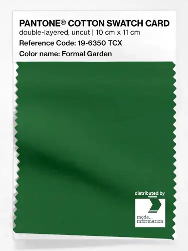PANTONE® COTTON SWATCH CARD 19-6350 TCX Formal Garden