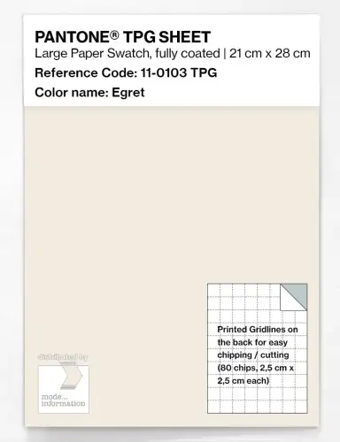 PANTONE® TPG SHEET 11-0103 TPG Egret