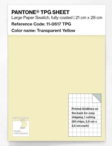 PANTONE® TPG SHEET 11-0617 TPG Transparent Yellow