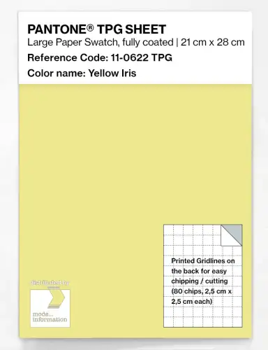 PANTONE® TPG SHEET 11-0622 TPG Yellow Iris