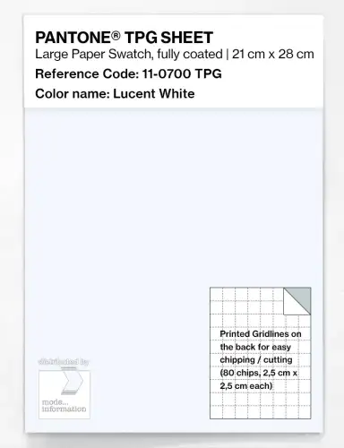 PANTONE® TPG SHEET 11-0700 TPG Lucent White
