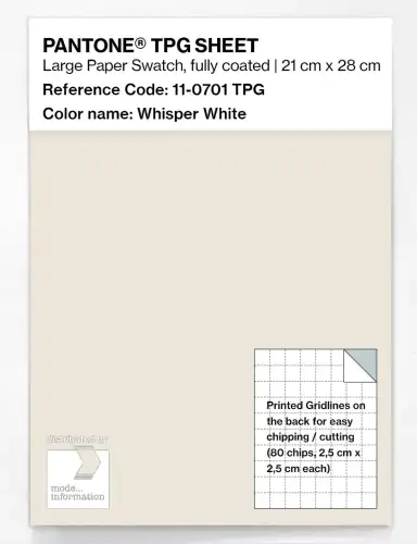 PANTONE® TPG SHEET 11-0701 TPG Whisper White