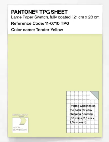 PANTONE® TPG SHEET 11-0710 TPG Tender Yellow