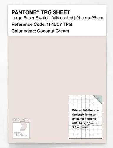 PANTONE® TPG SHEET 11-1007 TPG Coconut Cream