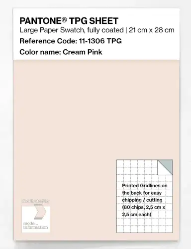 PANTONE® TPG SHEET 11-1306 TPG Cream Pink