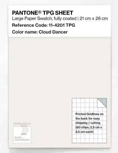 PANTONE® TPG SHEET 11-4201 TPG Cloud Dancer