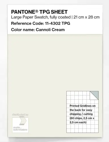 PANTONE® TPG SHEET 11-4302 TPG Cannoli Cream
