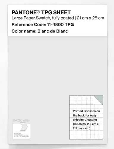 PANTONE® TPG SHEET 11-4800 TPG Blanc de Blanc