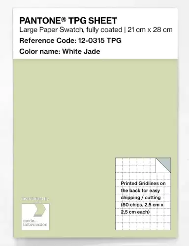 PANTONE® TPG SHEET 12-0315 TPG White Jade