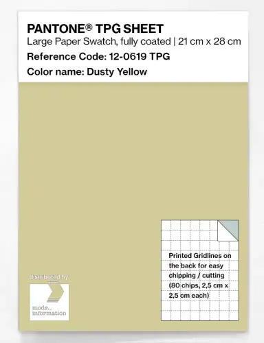 PANTONE® TPG SHEET 12-0619 TPG Dusty Yellow