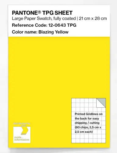 PANTONE® TPG SHEET 12-0643 TPG Blazing Yellow