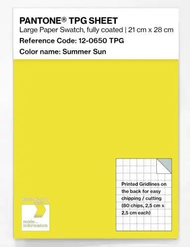 PANTONE® TPG SHEET 12-0650 TPG Summer Sun