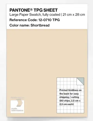 PANTONE® TPG SHEET 12-0710 TPG Shortbread