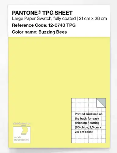 PANTONE® TPG SHEET 12-0743 TPG Buzzing Bees